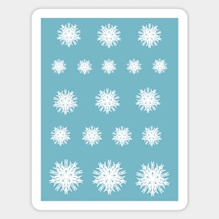 Seasonal Holiday Snowflake Pattern in White Magnet